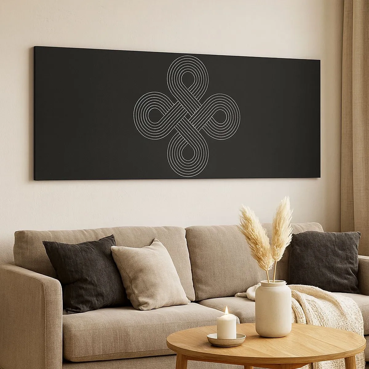 Lærredstryk - Billede på lærred - I den keltiske ånd - 100x40 cm