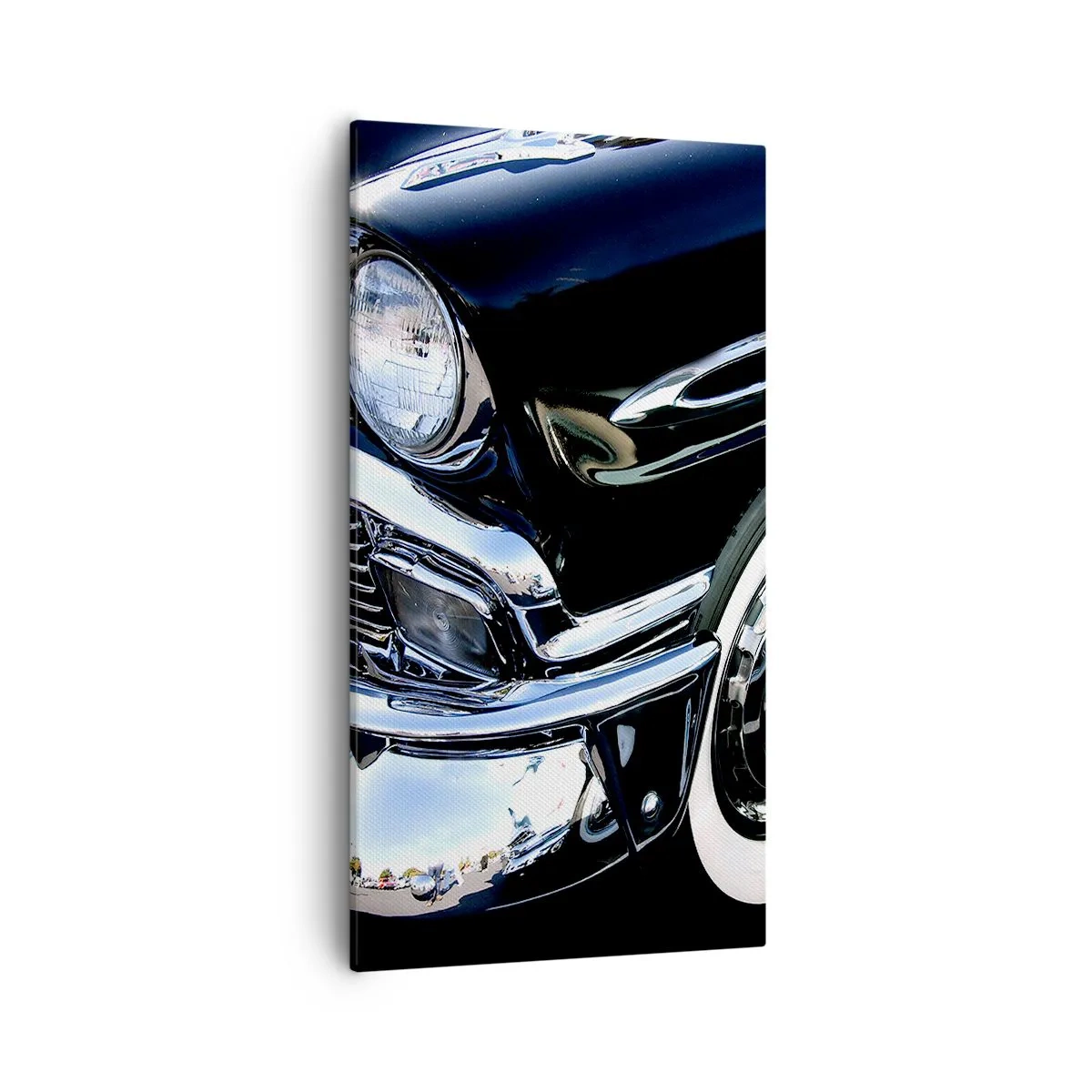 Lærredstryk - Billede på lærred - Klassikere i sølv, sort og hvid - 55x100 cm