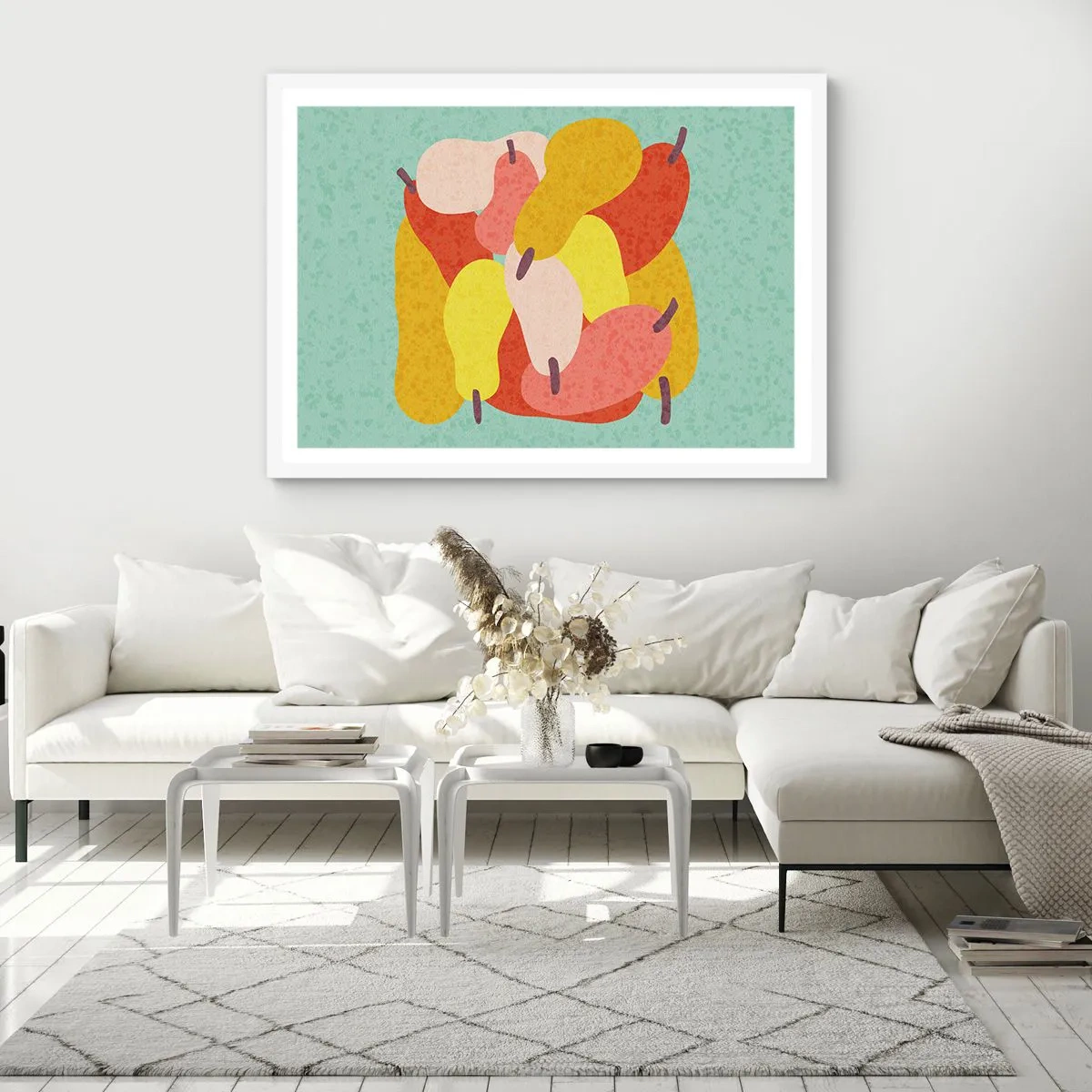 Plakat i hvid ramme - Smag på sommersolen - 91x61 cm