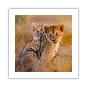 Plakat - Forstyr ikke! Vi har det sjovt - 40x40 cm