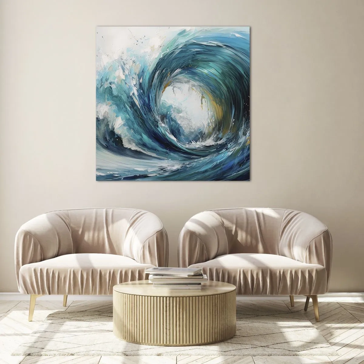 Billede på glas - Havets portal - 40x40 cm