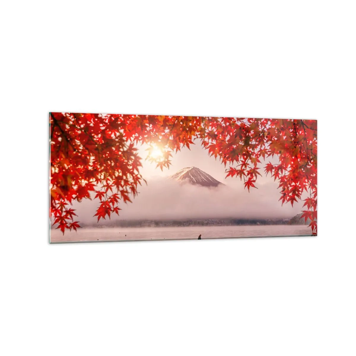 Billede på glas - I en japansk atmosfære - 120x50 cm