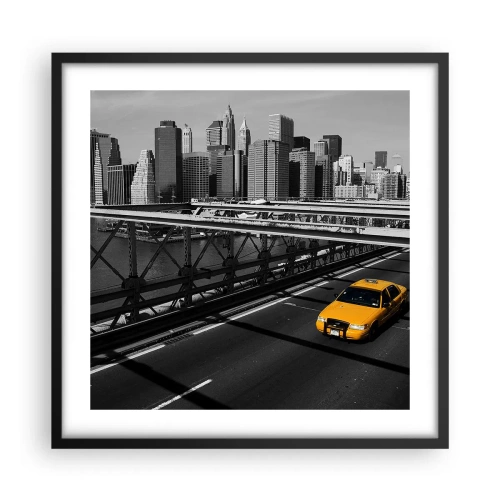 Plakat i sort ramme - Storbyens farve - 50x50 cm