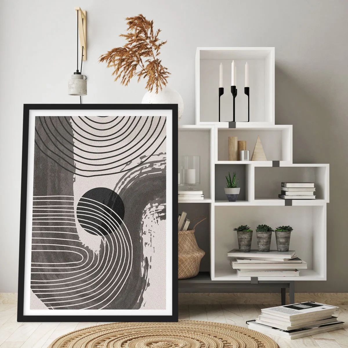 Plakat i sort ramme - Oval vinder - 61x91 cm