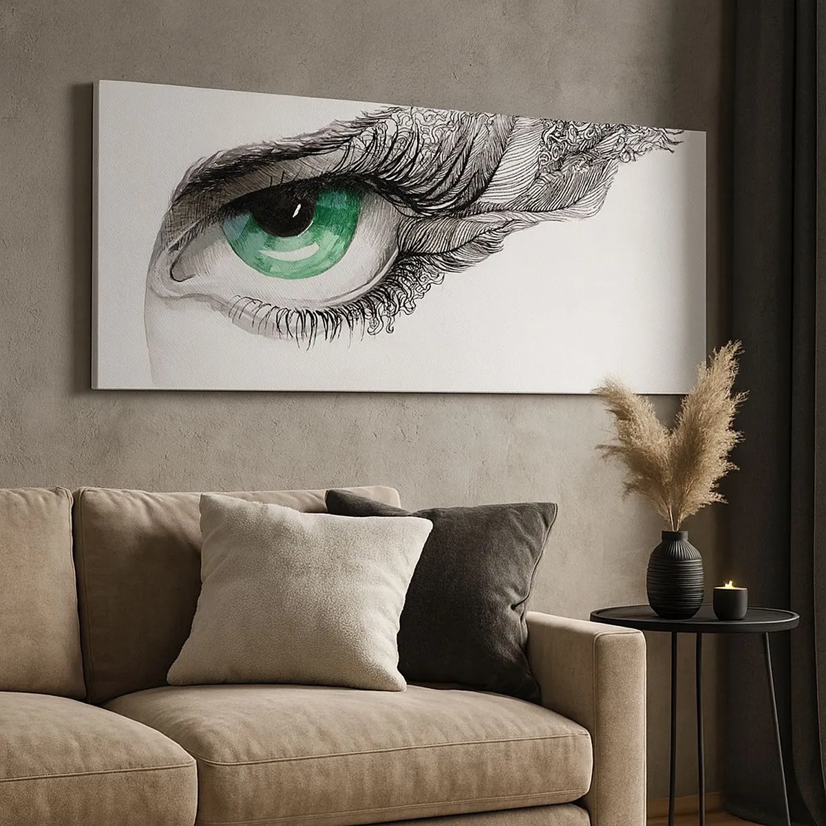 Lærredstryk - Billede på lærred - Smuk og klar til at angribe - 100x40 cm