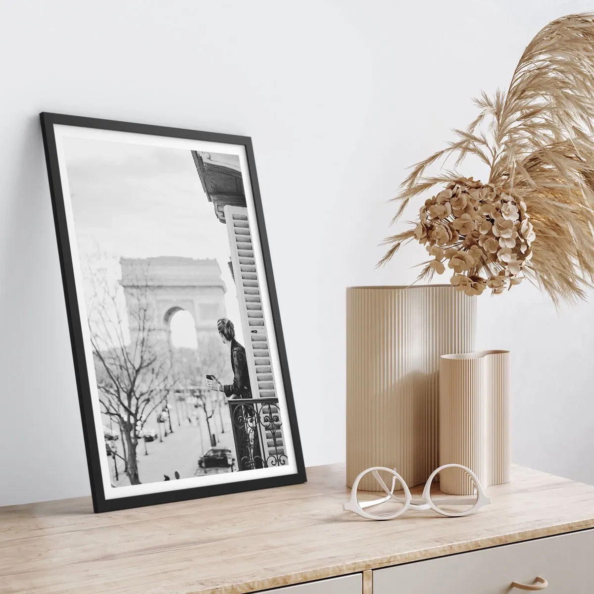 Plakat i sort ramme - Værelse med udsigt - 30x40 cm