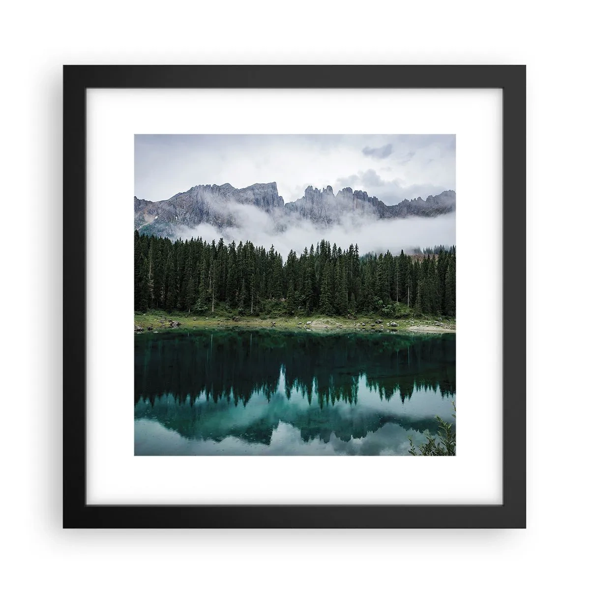 Plakat i sort ramme - Hys, tys, lad os ikke vække sovevandet... - 30x30 cm