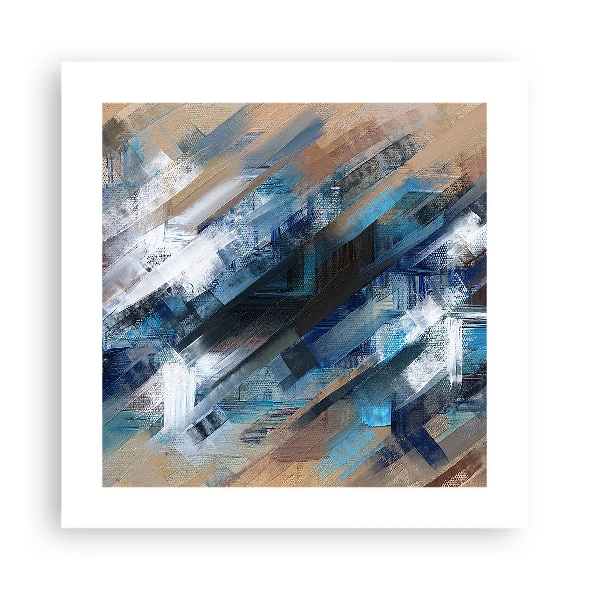 Plakat - På en blå skråning - 40x40 cm