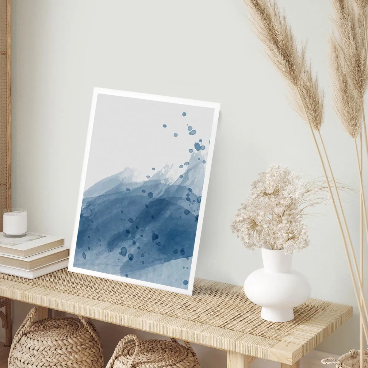 Plakat - Blå tyl - 50x70 cm