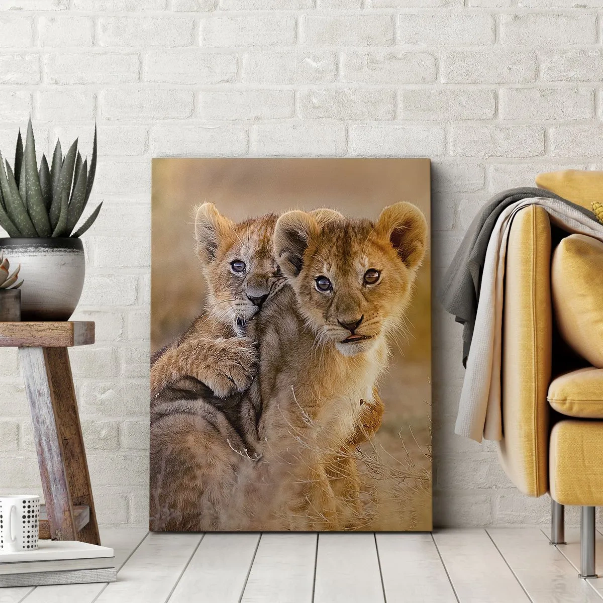 Lærredstryk - Billede på lærred - Forstyr ikke! Vi har det sjovt - 80x120 cm