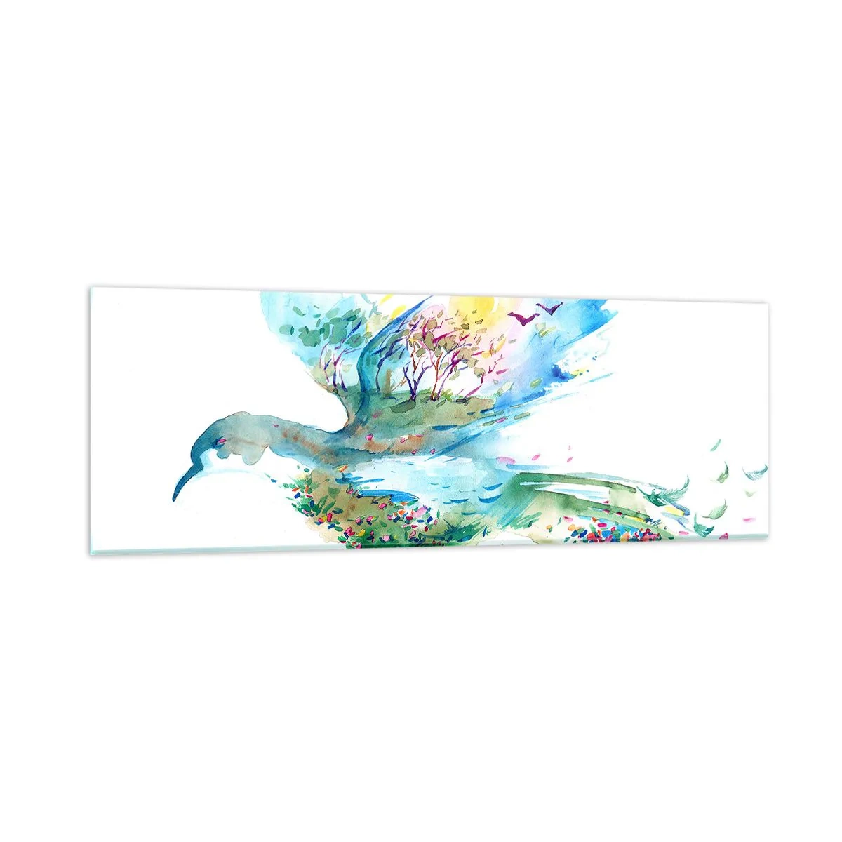 Billede på glas - På naturens vinger - 90x30 cm