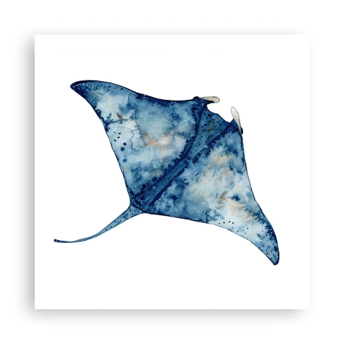 Plakat - Liv i blåt - 50x50 cm