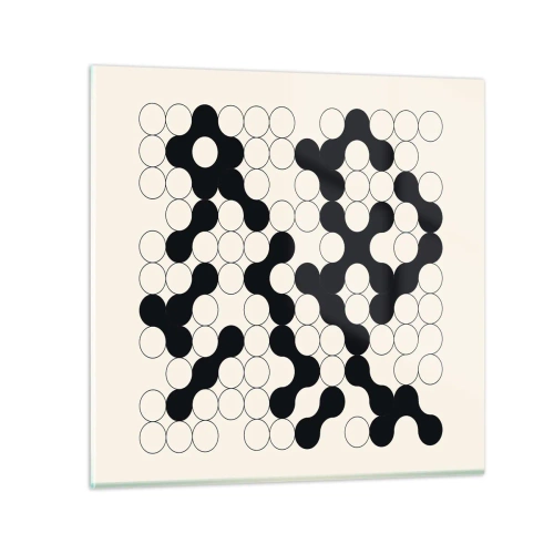 Billede på glas - Kinesisk spil - variation - 30x30 cm