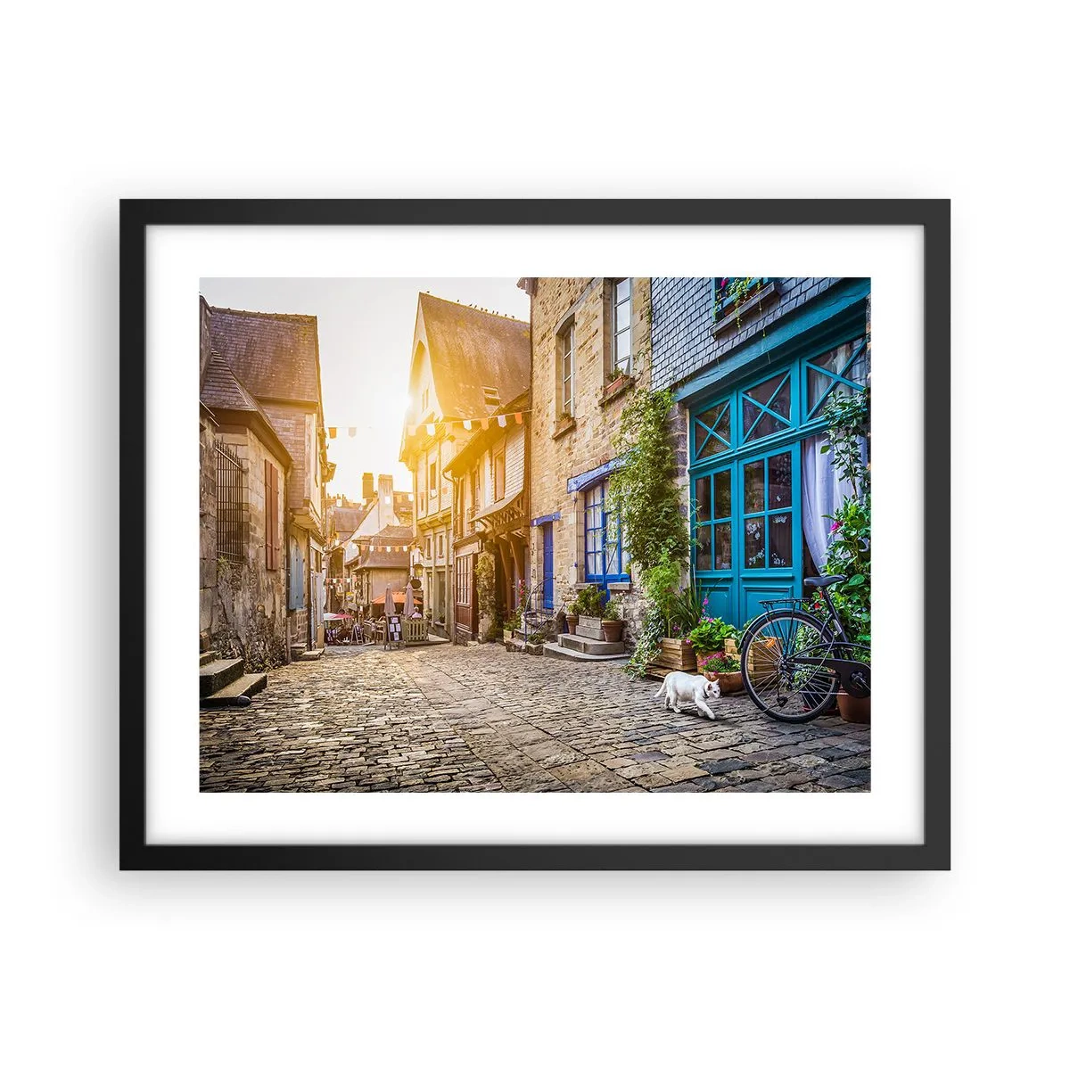 Plakat i sort ramme - Byens hvide spøgelse - 50x40 cm