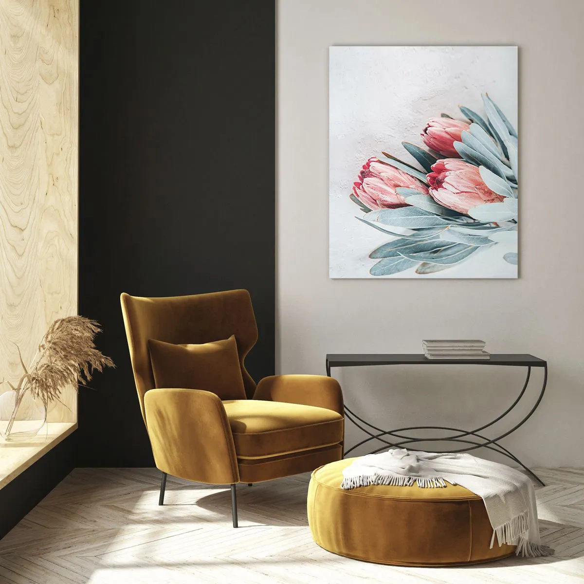Billede på glas - Skammer sig over deres egen skønhed - 50x70 cm