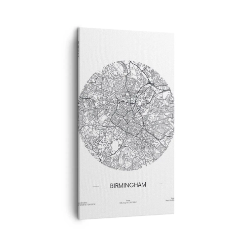 Lærredstryk - Billede på lærred - Birminghams anatomi - 45x80 cm