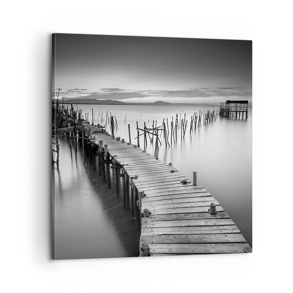 Lærredstryk - Billede på lærred - Stilheden fra en glemt kyst - 60x60 cm