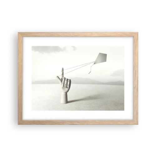 Plakat i ramme af lyst egetræ - Styrkeprøve - 40x30 cm