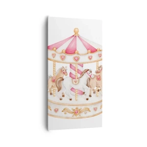 Lærredstryk - Billede på lærred - Barndommens søde verden - 65x120 cm