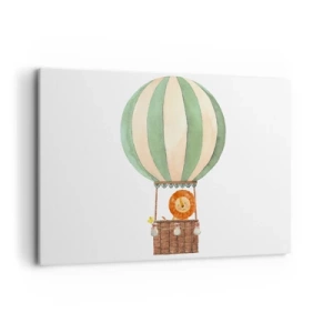 Lærredstryk - Billede på lærred - Leons rejser - 100x70 cm