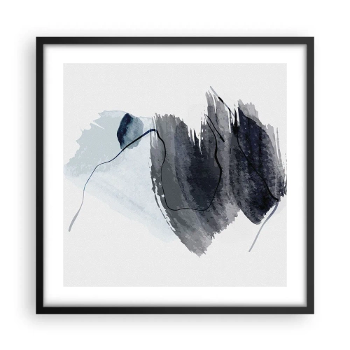 Plakat i sort ramme - Intensitet og bevægelse - 50x50 cm