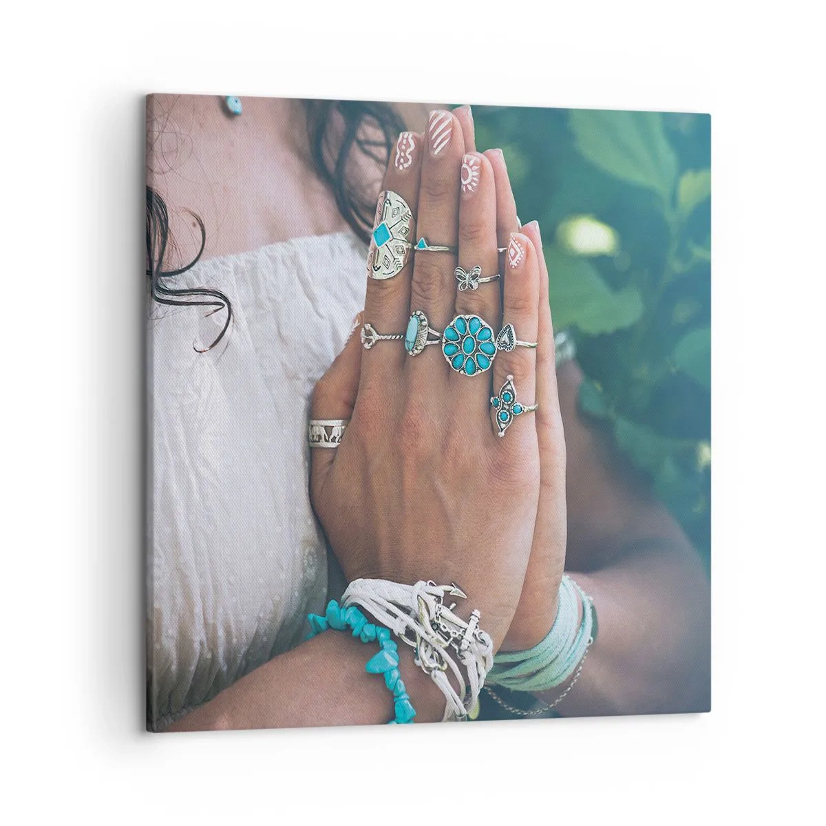 Lærredstryk - Billede på lærred - Velkommen til værens centrum - 50x50 cm