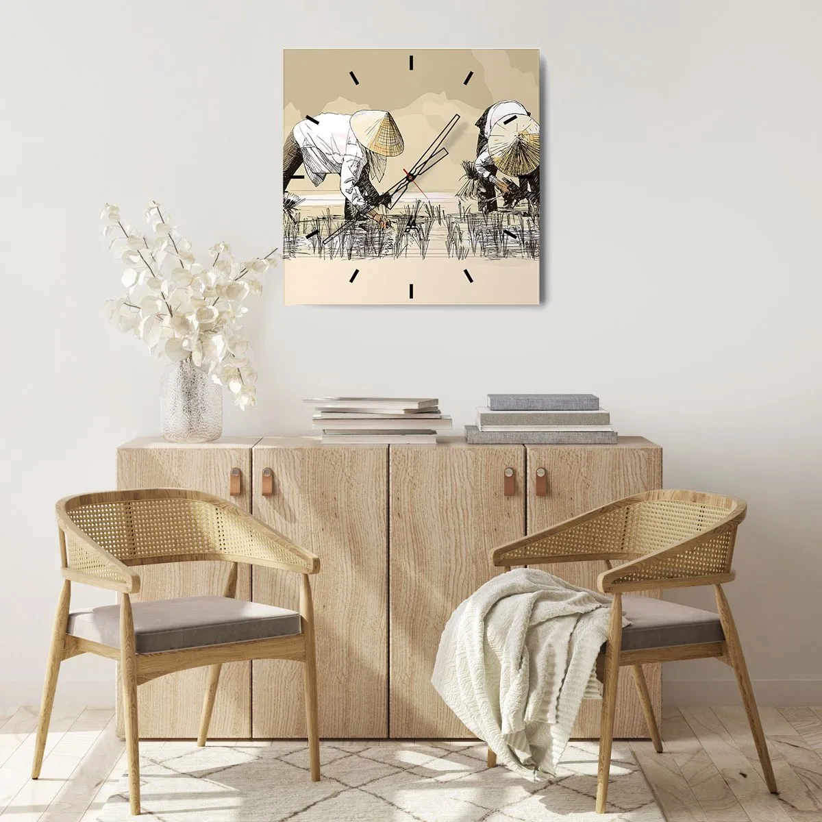 Vægur, Uret - God høst - 40x40 cm