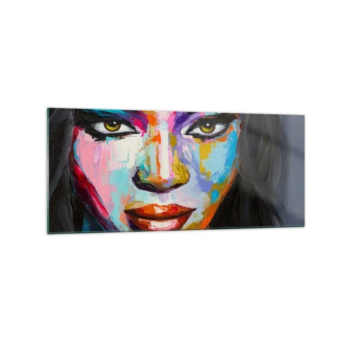 Billede på glas - Du kan ikke tage dine øjne fra - 120x50 cm