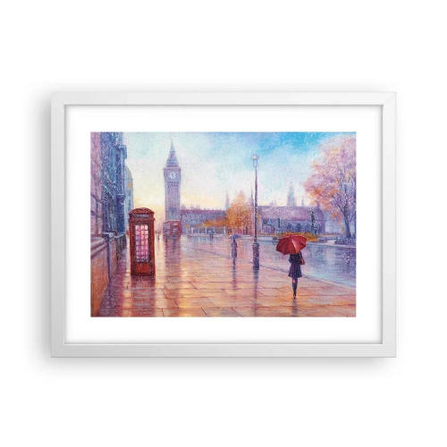Plakat i hvid ramme - En efterårsdag i London - 40x30 cm