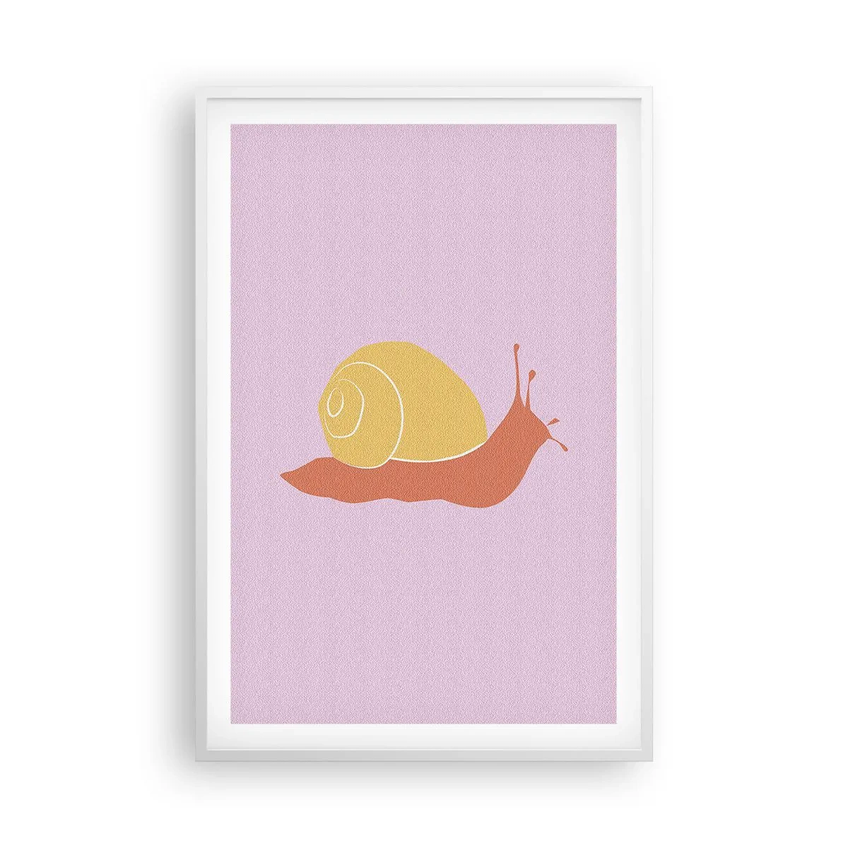 Plakat i hvid ramme - Der er ingen hastværk - 61x91 cm