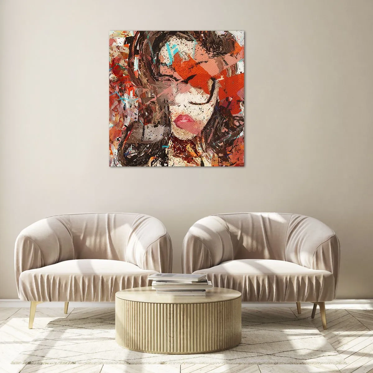 Billede på glas - Ingen ved, hvordan du virkelig er - 70x70 cm