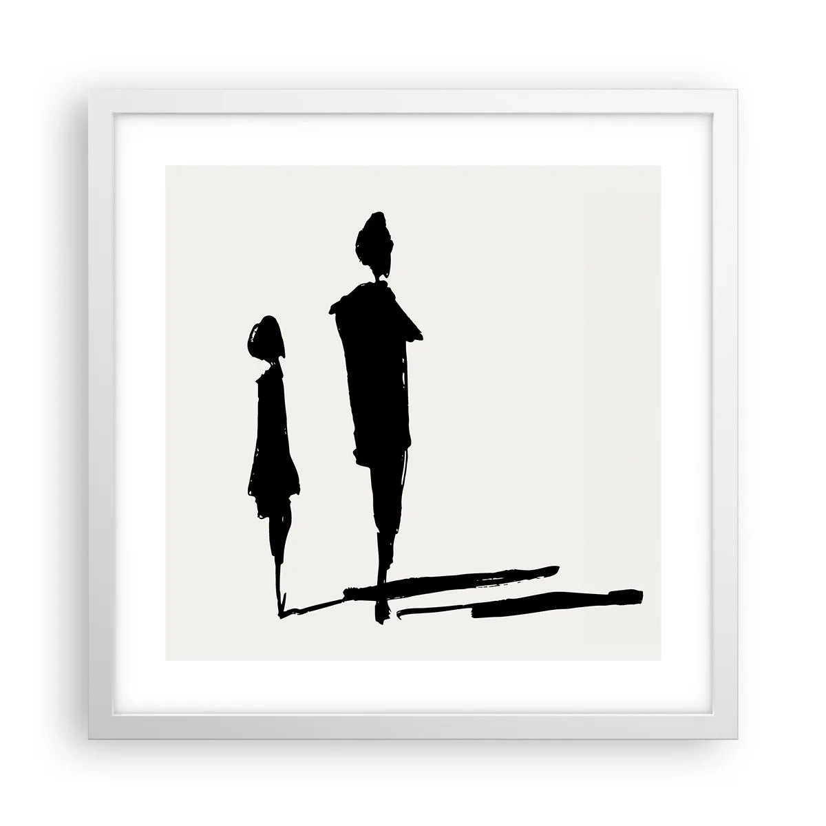 Plakat i hvid ramme - Sikkert sammen? - 40x40 cm