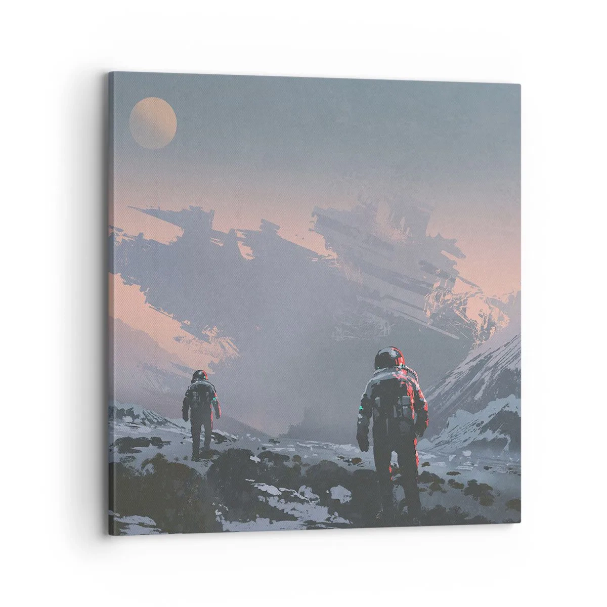 Lærredstryk - Billede på lærred - Under en ukendt stjerne - 70x70 cm