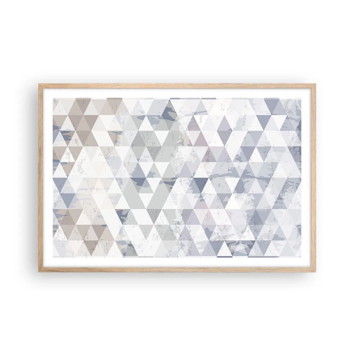 Plakat i ramme af lyst egetræ - I takt på tre - 91x61 cm