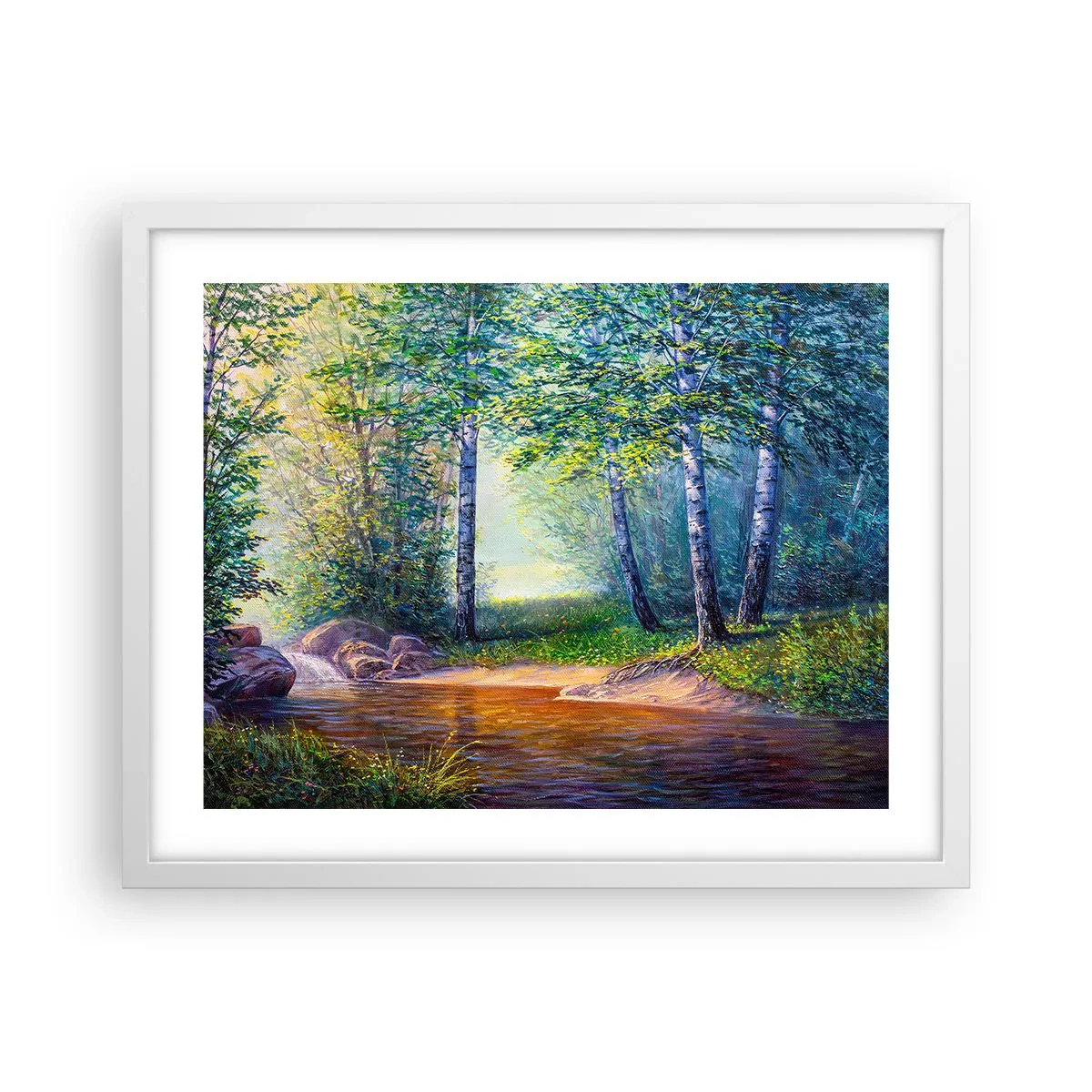 Plakat i hvid ramme - Idylliske omgivelser - 50x40 cm