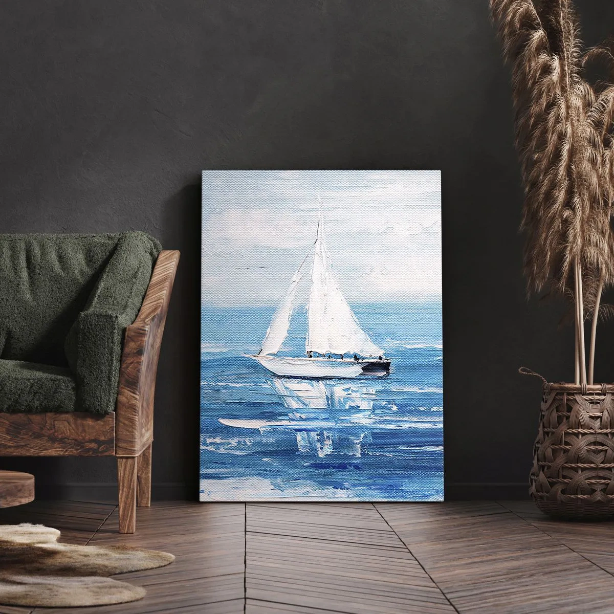 Lærredstryk - Billede på lærred - Med en ven ved din side - 50x70 cm