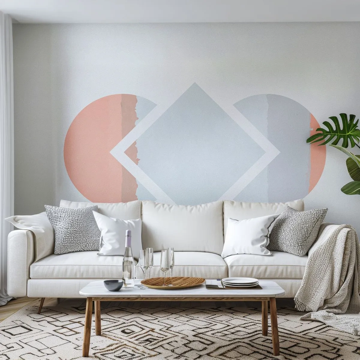 Fototapet Premium Canvas - Situationen er klar - Abstraktion, Stykke, Minimalisme - 250x175 cm