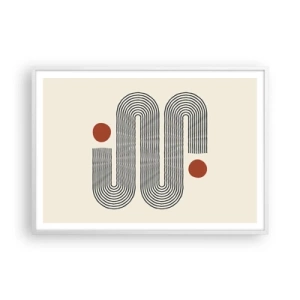 Plakat i hvid ramme - Fra start til slut - 100x70 cm