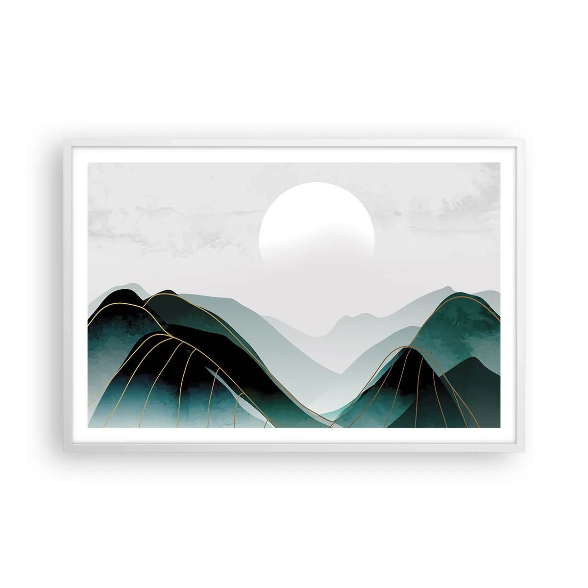 Plakat i hvid ramme - I fuld majestæt - 91x61 cm