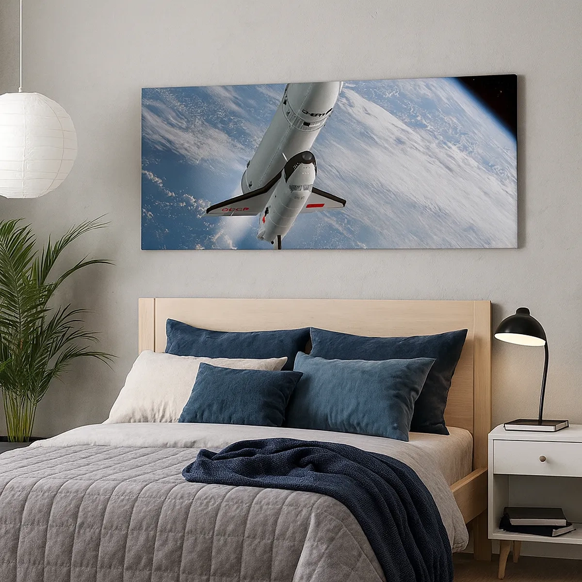 Lærredstryk - Billede på lærred - Kosmisk opstigning - 30x30 cm