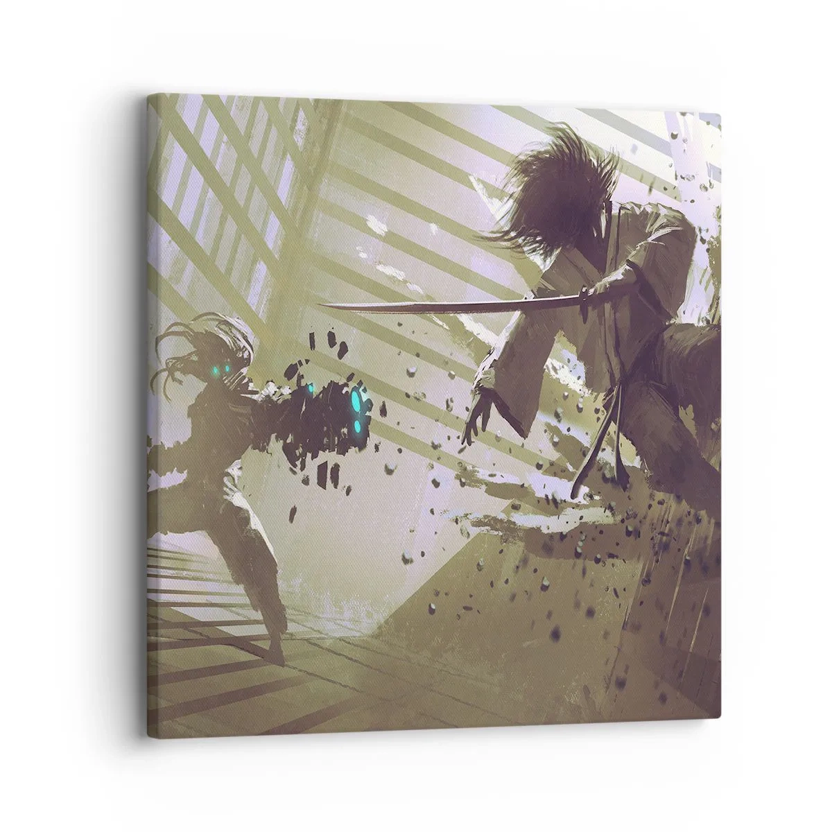 Lærredstryk - Billede på lærred - Og du kan være en samurai - 30x30 cm