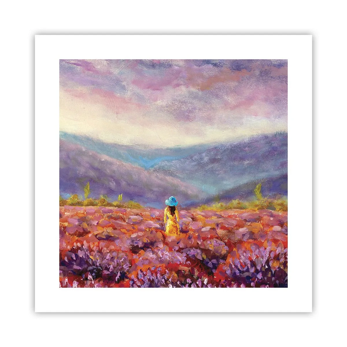 Plakat - I en verden af lavendel - 40x40 cm