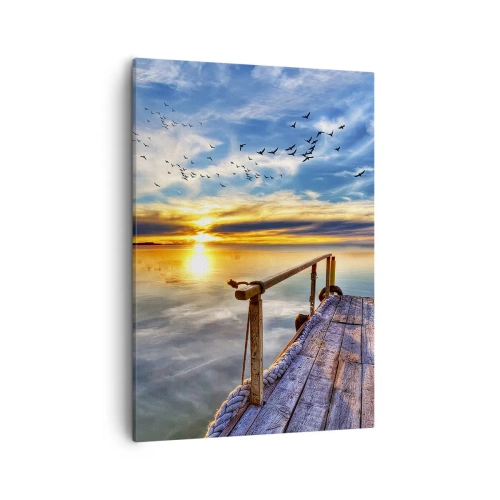 Lærredstryk - Billede på lærred - Vinden går til ro - 50x70 cm