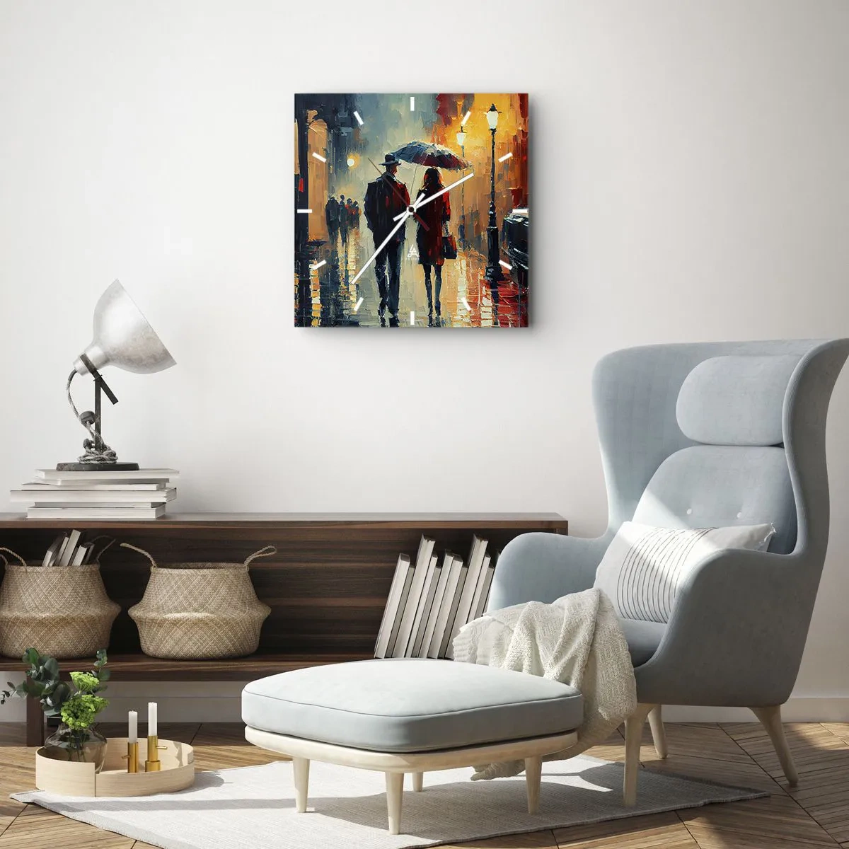 Vægur, Uret - Urban kærlighedshistorie - 30x30 cm