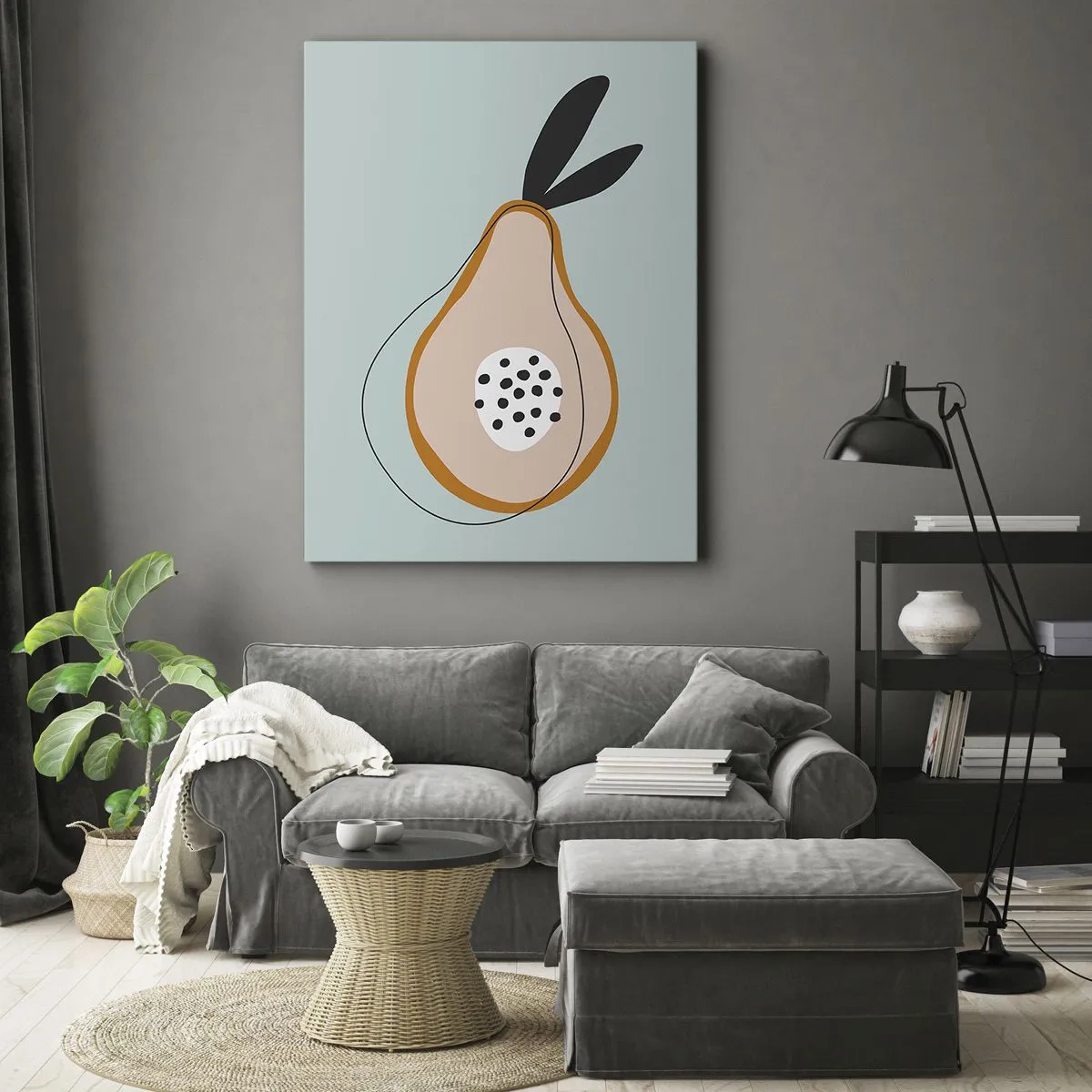 Lærredstryk - Billede på lærred - Trænge ind i tingenes natur - 65x120 cm