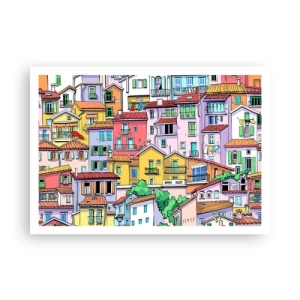 Plakat - Glædelig by - 100x70 cm