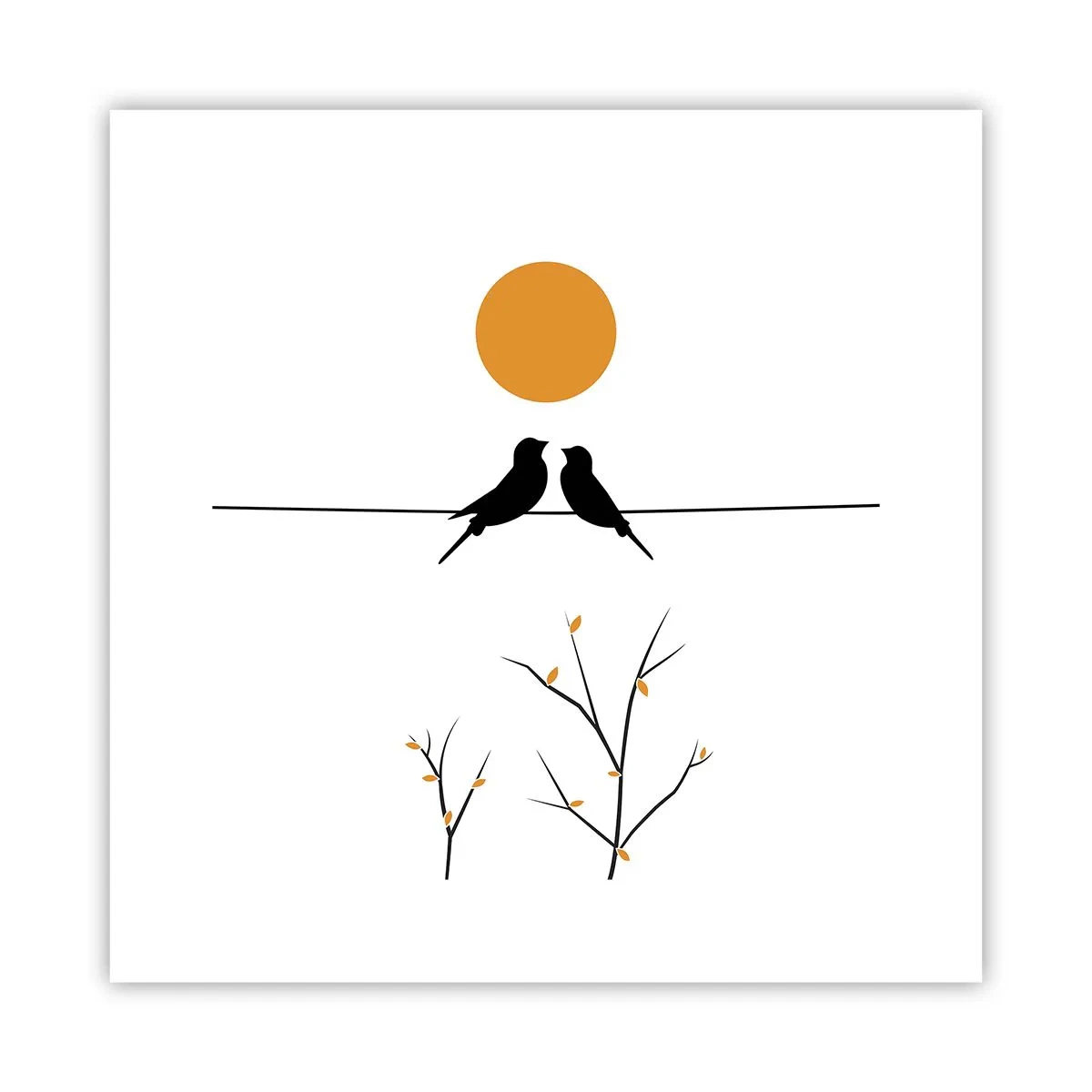 Plakat - Nattergal - 30x30 cm