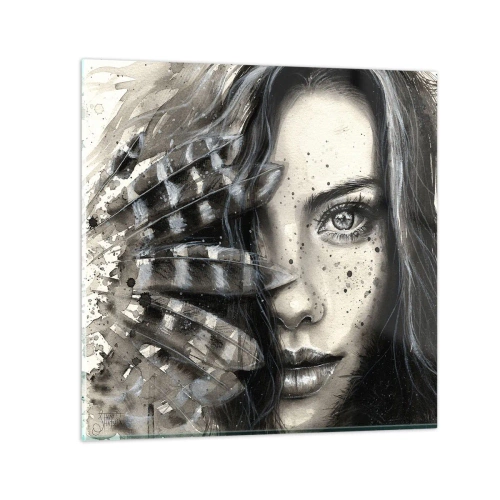 Billede på glas - Vild skønhed - 30x30 cm