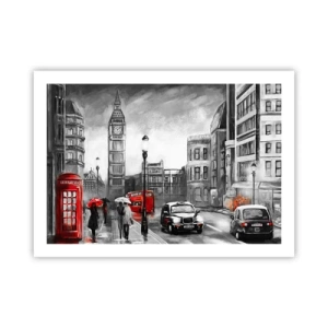 Plakat - Overhovedet ikke en grå by - 70x50 cm