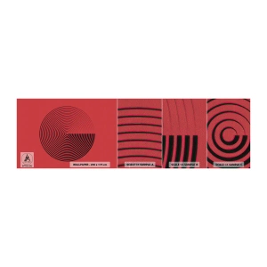 Prøve Fototapet Premium Sand - Cirkulær bevægelse - Minimalisme, Hjul, Linjer - 100x30 cm